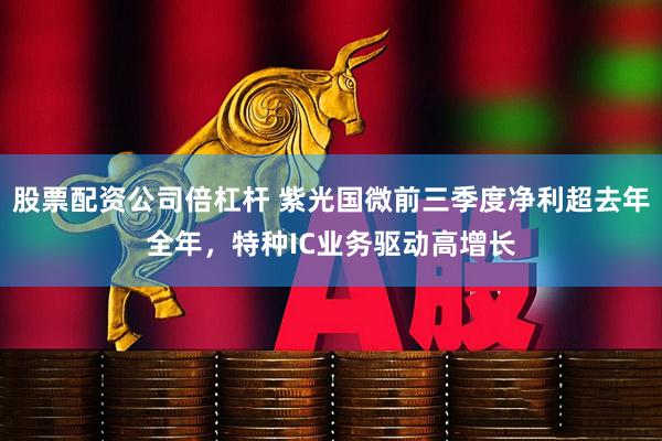 股票配资公司倍杠杆 紫光国微前三季度净利超去年全年，特种IC业务驱动高增长